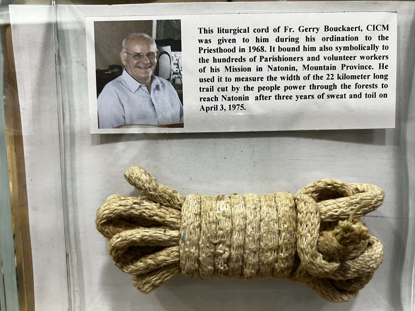 The liturgical cord of Fr. Gerry Bouckaert