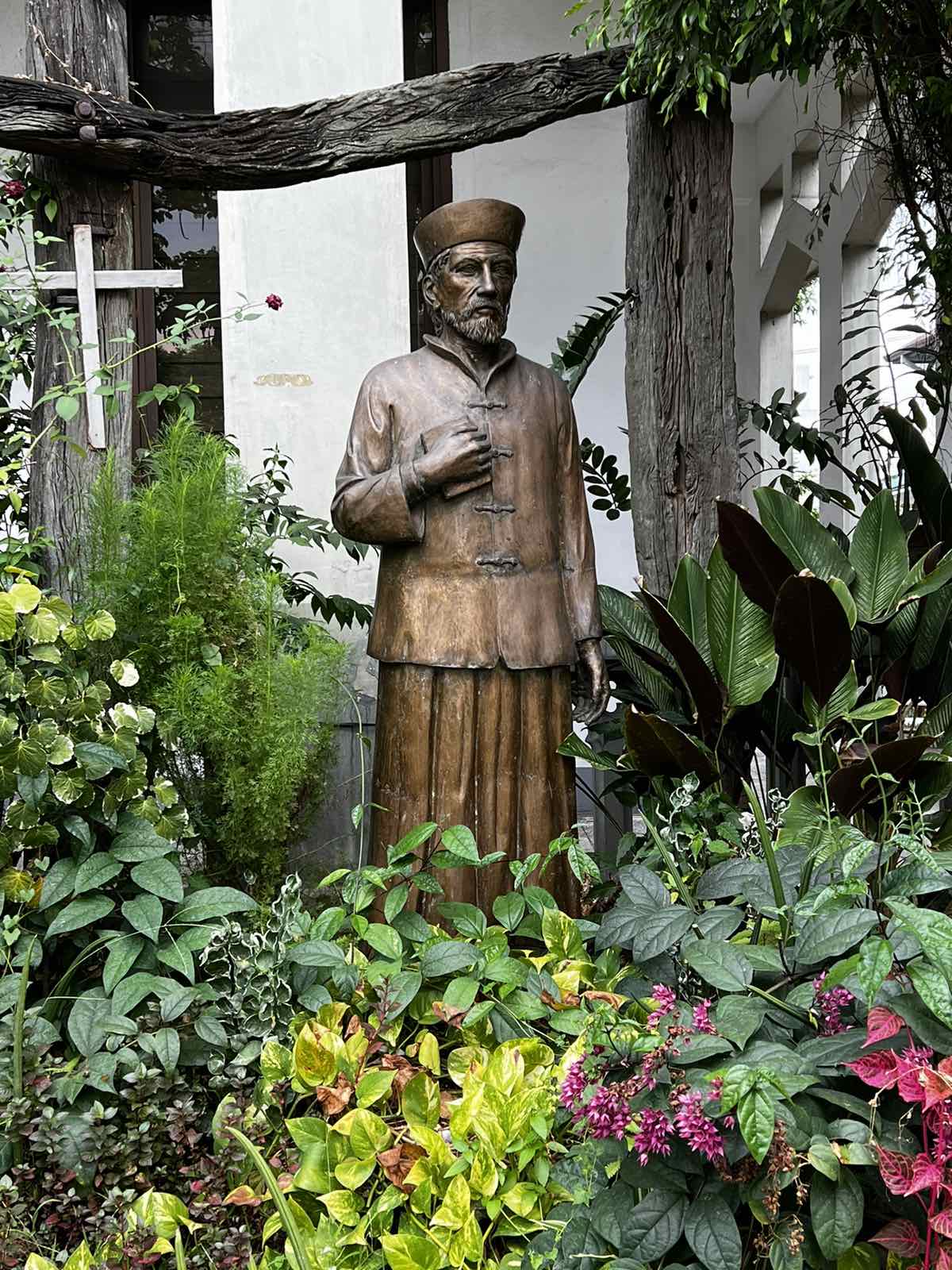 The statue of Father Theophile Verbiest, the founder of the Congregation of the Immaculate Heart of Mary